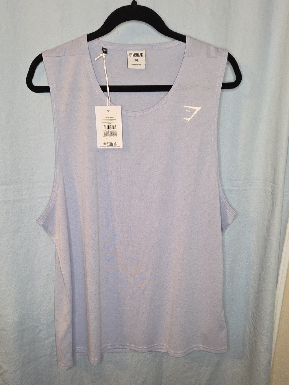 G453. NWT Mens Gymshark Arrival Tank in Light Purple - Size XXL